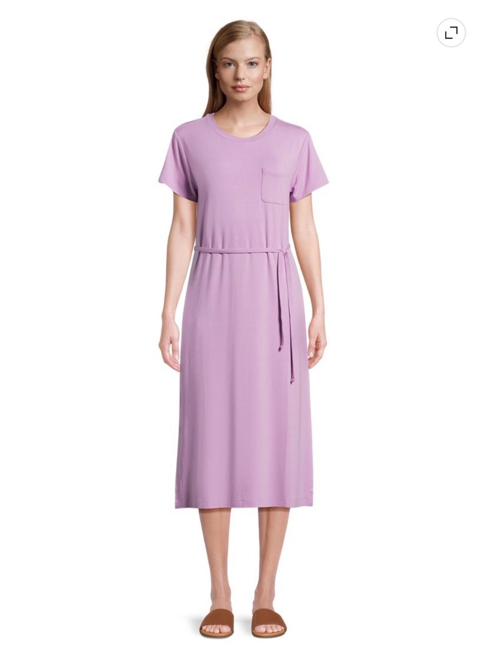 Time and Tru Tie-Front Maxi Dress Lavender XXL NWT - Picture 2 of 11